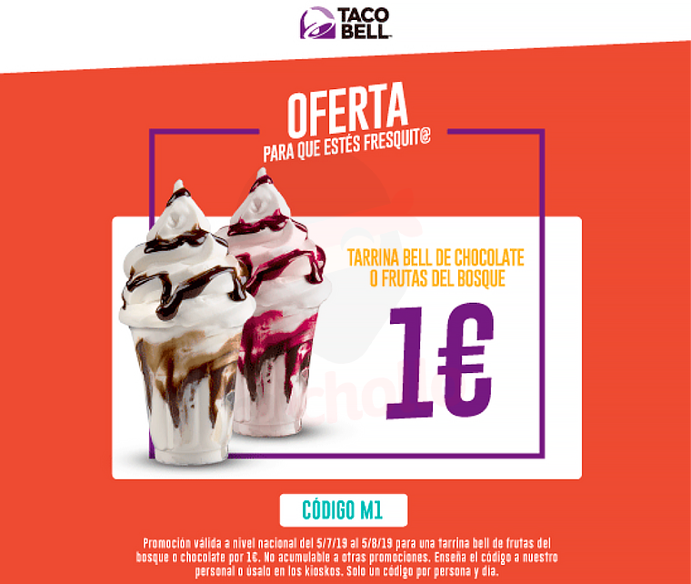 Tarrina de helado en Tacobell solo 1€