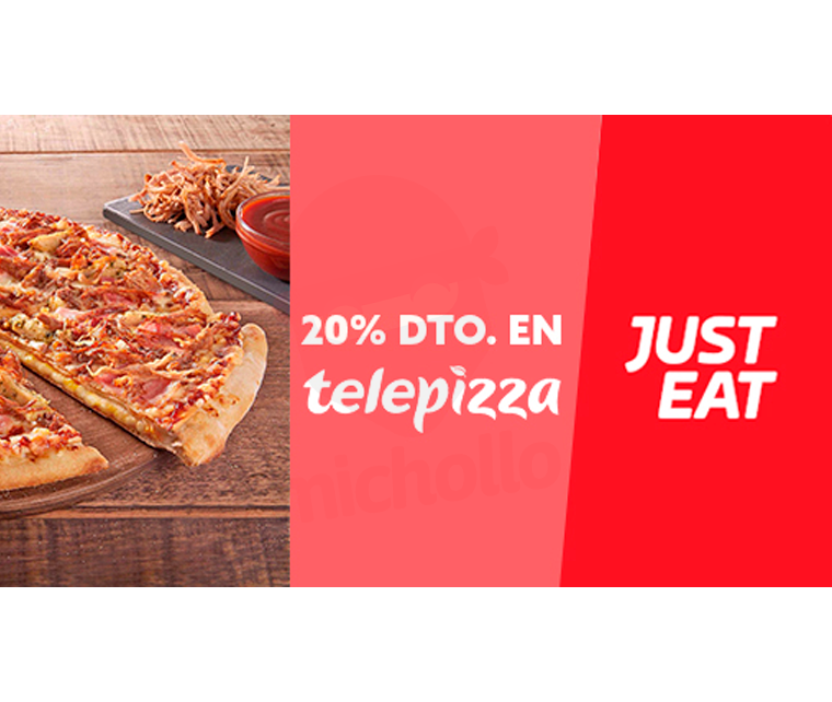 20% de descuento en Telepizza con Just Eat