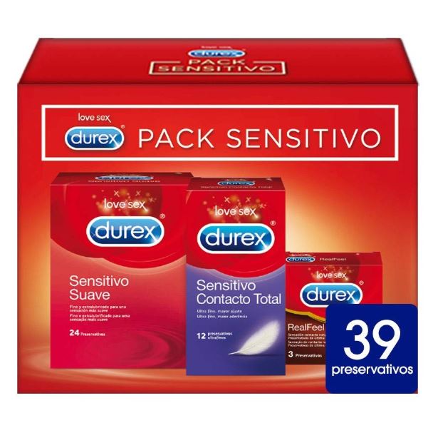 Pack Sensitivo Durex 39 Preservativos solo 17,3€