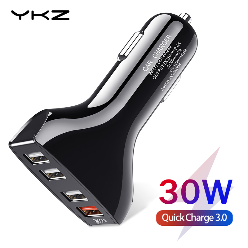 Cargador de coche QC 4 puertos USB 3.0 solo 1,8€
