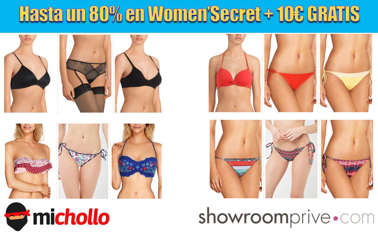 Lencería y baño Women'Secret desde 1€ + 10€ GRATIS