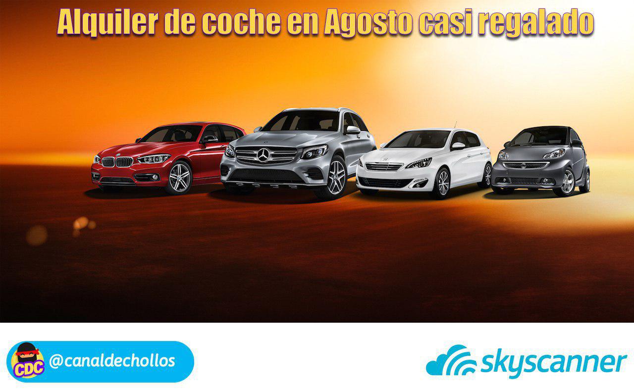 ¡TARIFAS LOCAS! Alquiler de coche barato 15 días por 3€ con KAYAK (Alicante, Málaga, Madrid, Barcelona y más)