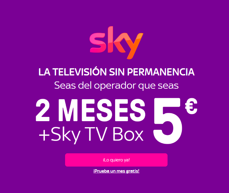 Sky TV Box + 2 Meses solo 5€