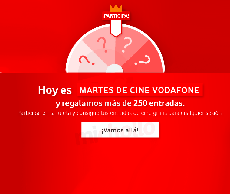 Consigue tu entrada de cine con Vodafone GRATIS