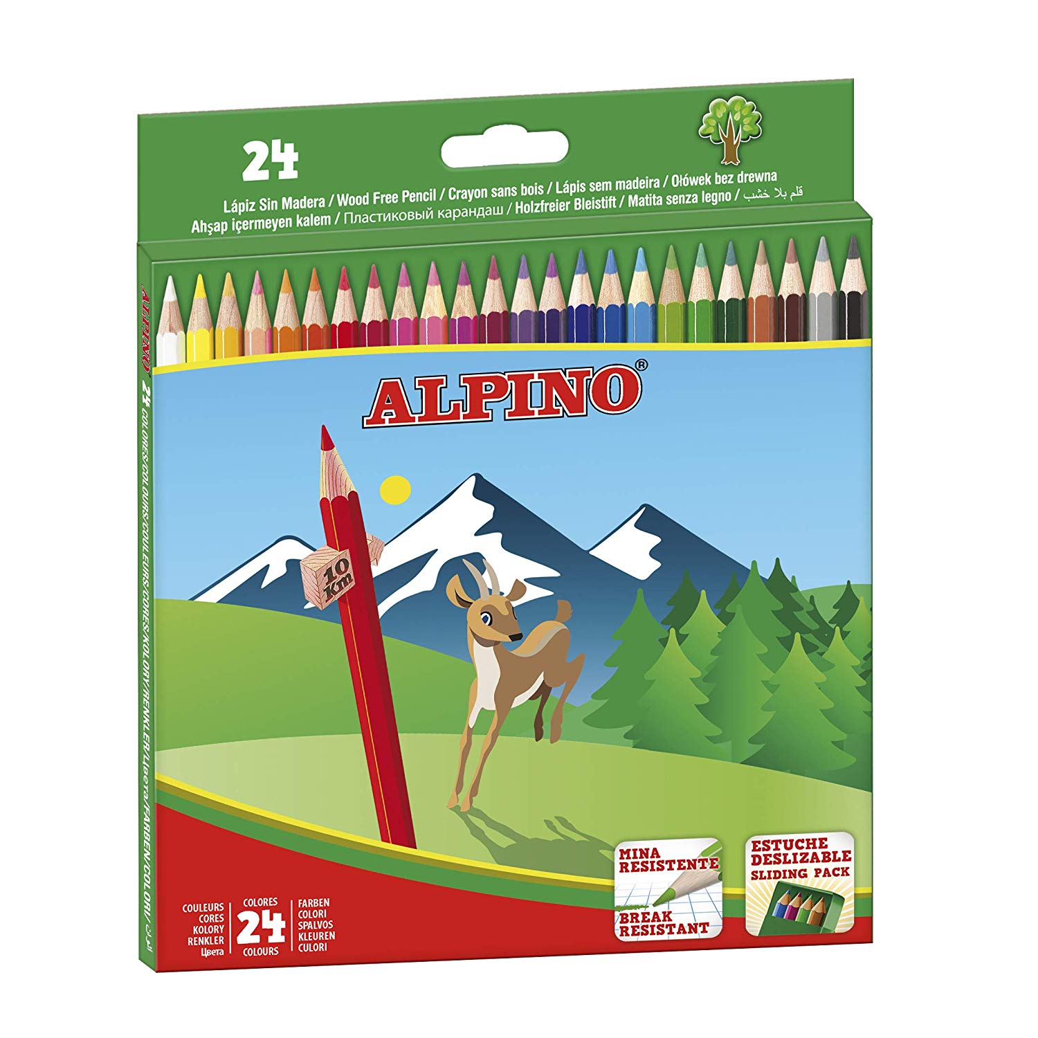 Estuche 24 lápices de colorear Alpino solo 3,6€