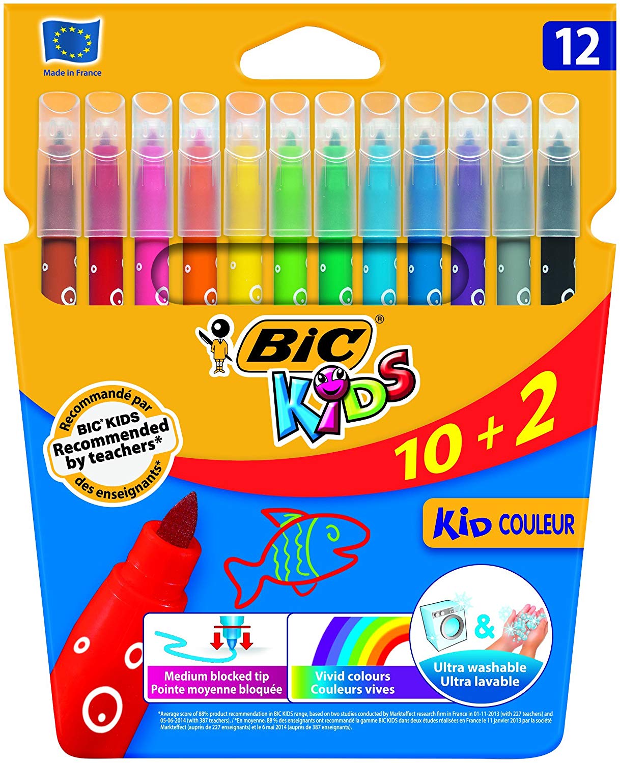 12 rotuladores BIC Kids Kid solo 1,7€