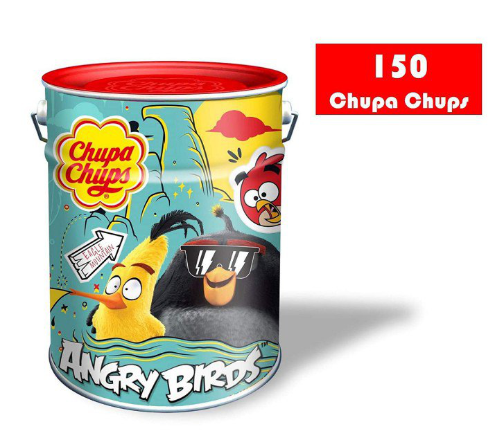 150 chupa chups con lata de Angry Birds solo 22€
