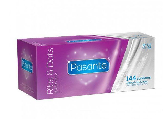 Pack de 144 Condones Pasante Ribs y lunares solo 11,5€