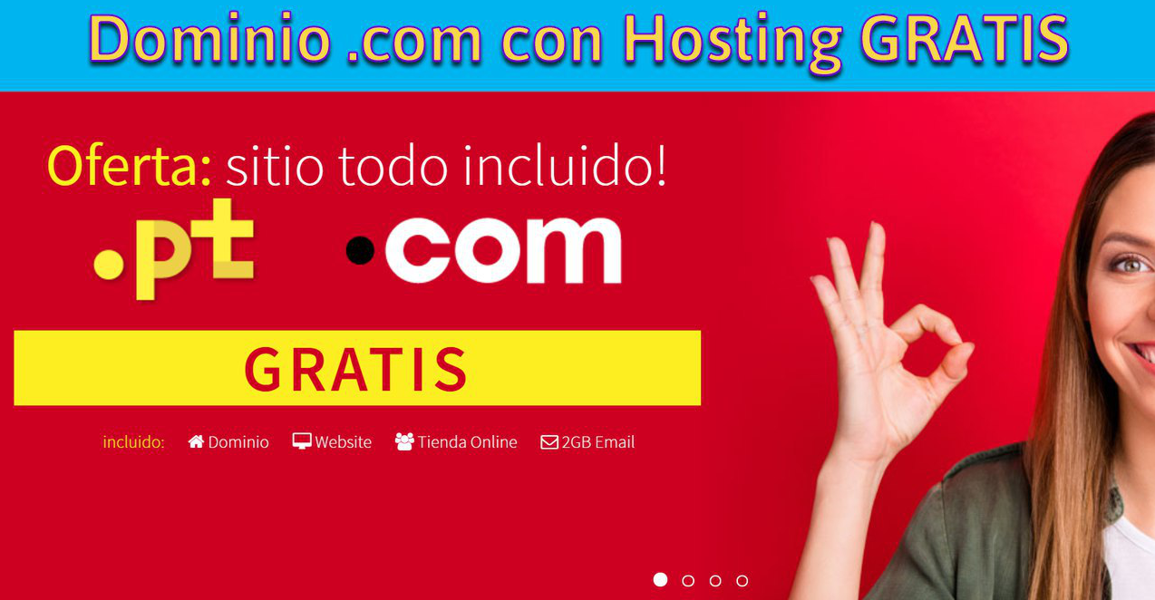 Dominio .com con Hosting GRATIS