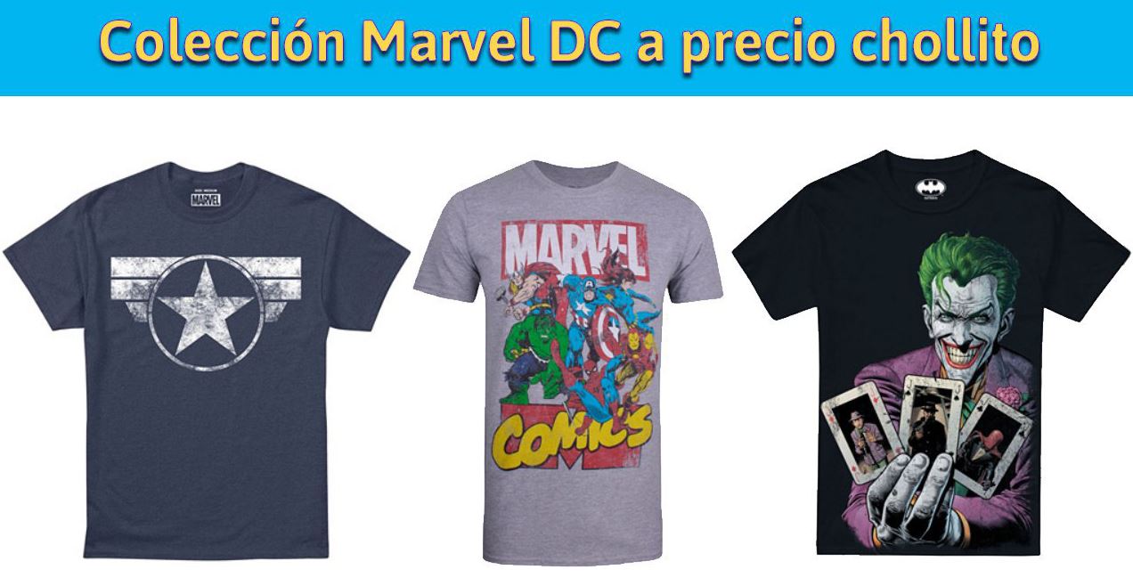 Selección de ropa Marvel DC a precio chollito