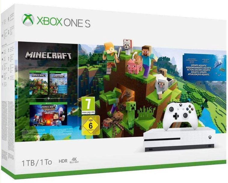 Xbox One S 1TB + Minecraft Complete Collection solo 194,9€