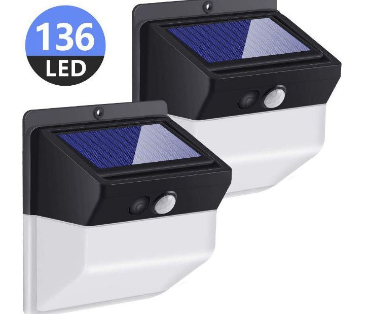2 focos solares 136 LED solo 17,3€