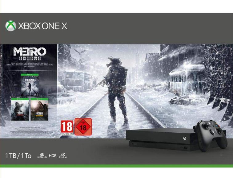 Xbox One X 1TB + Metro Exodus Collection solo 349€