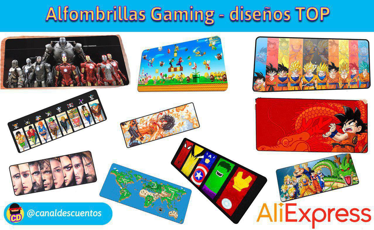 Alfombrillas gaming XL con diseños TOP