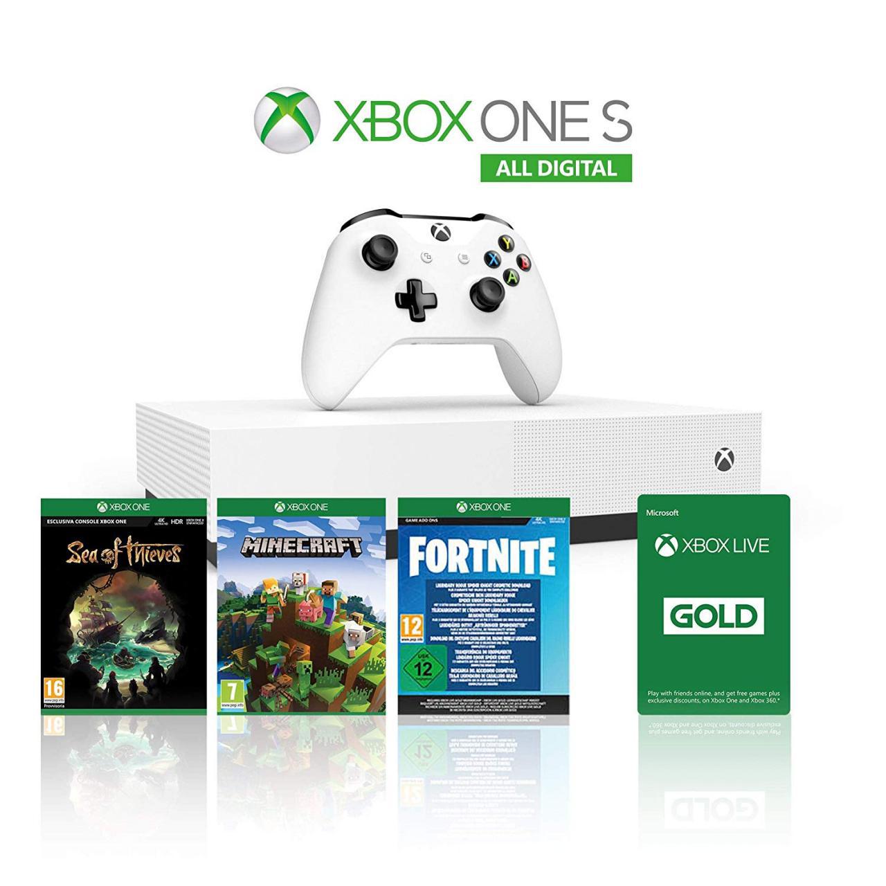 Xbox One All Digital + 3 Juegos + Gold solo 159€